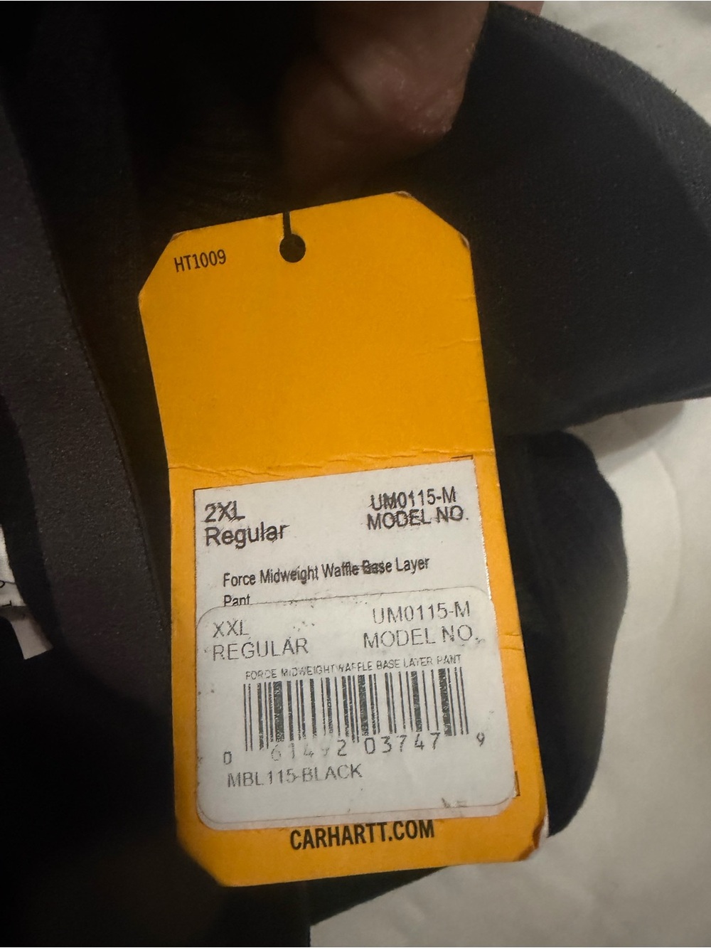 Carhartt Black Men's Thermal Leggings - Picture 6 of 7
